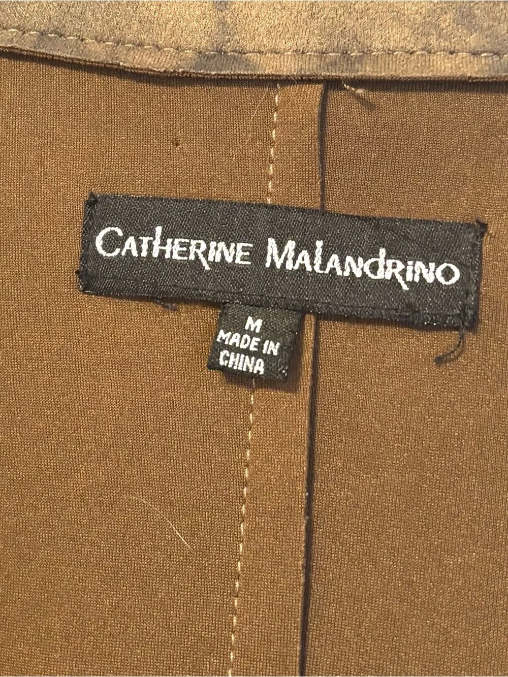 Catherine Malandrino Taupe Tie-Dye Trench Coat